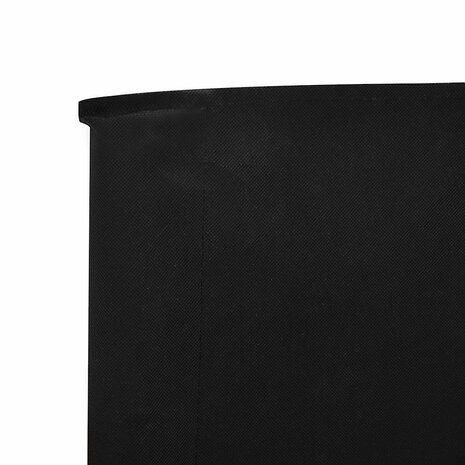 Windscherm 6-panelen 800x160 cm stof zwart 4