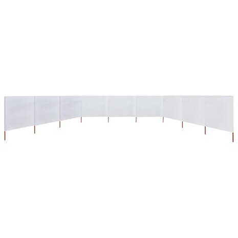 Windscherm 9-panelen 1200x80 cm stof zandwit 3
