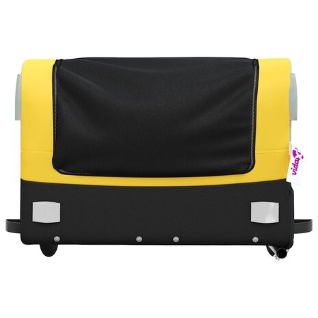 Fietstrailer 45 kg ijzer zwart en geel 6
