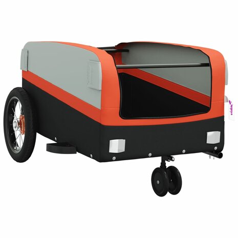 Fietstrailer 30 kg ijzer zwart en oranje 5