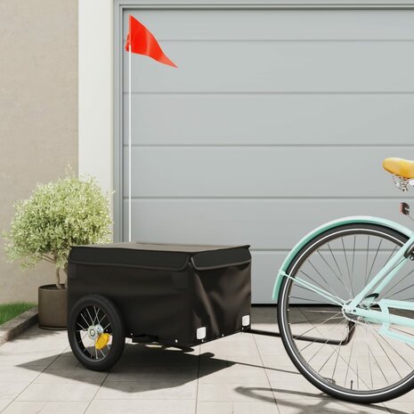 Fietstrailer 30 kg ijzer zwart 1