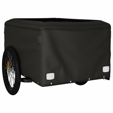 Fietstrailer 45 kg ijzer zwart en oranje 8