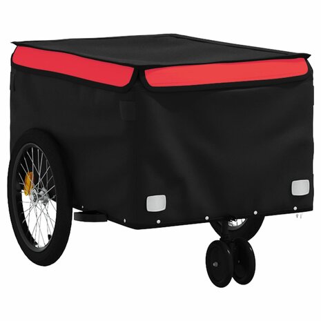 Fietstrailer 30 kg ijzer zwart en rood 4