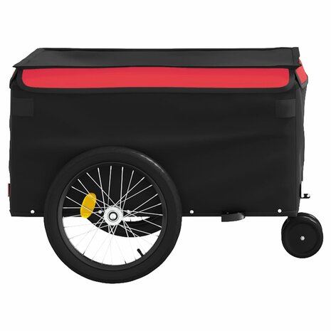 Fietstrailer 30 kg ijzer zwart en rood 7
