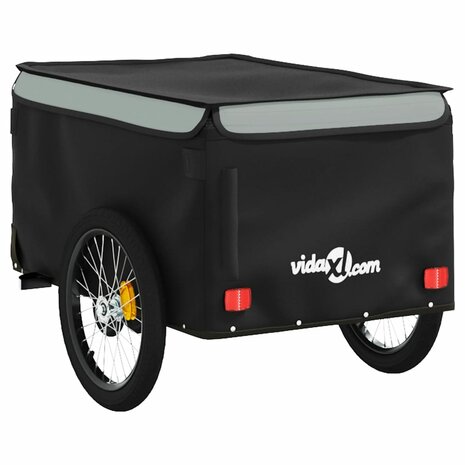 Fietstrailer 30 kg ijzer zwart en grijs 8