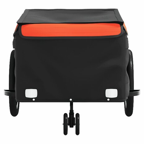 Fietstrailer 45 kg ijzer zwart en oranje 6