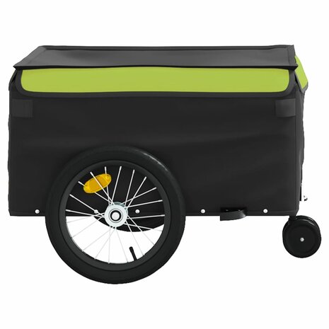 Fietstrailer 45 kg ijzer zwart en groen 7
