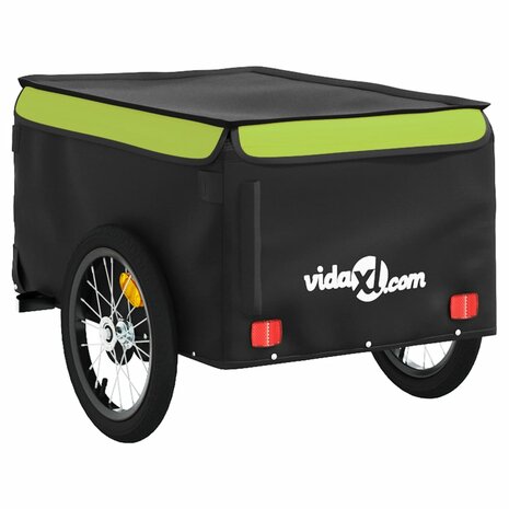 Fietstrailer 45 kg ijzer zwart en groen 8