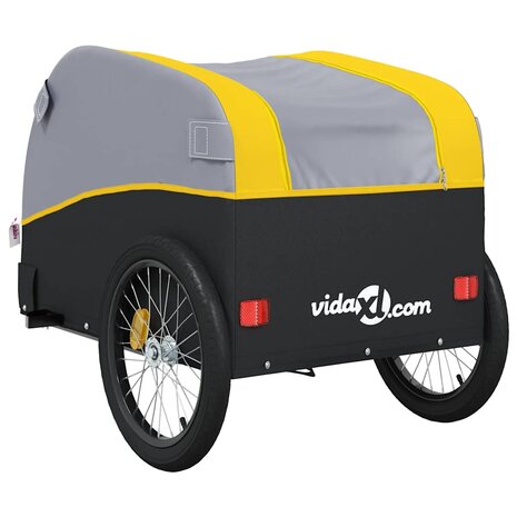 Fietstrailer 45 kg ijzer zwart en geel 8