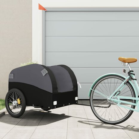 Fietstrailer 45 kg ijzer zwart 1
