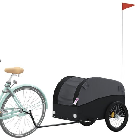 Fietstrailer 45 kg ijzer zwart 3