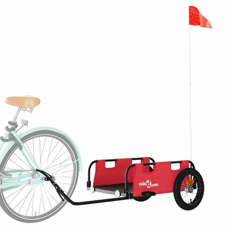 Fietstrailer oxford stof en ijzer rood 3