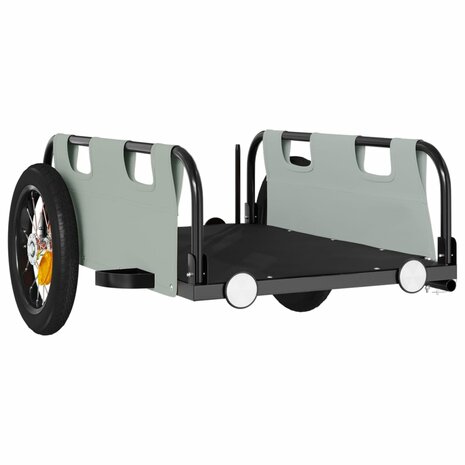 Fietstrailer oxford stof en ijzer grijs 4