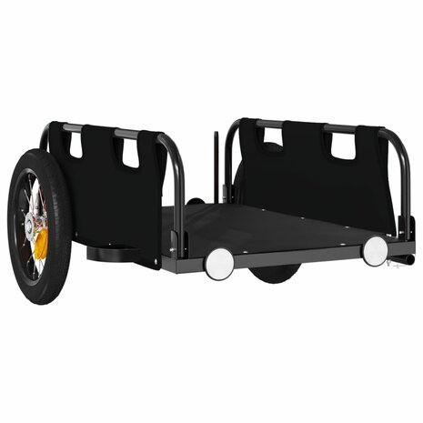 Fietstrailer oxford stof en ijzer zwart 4
