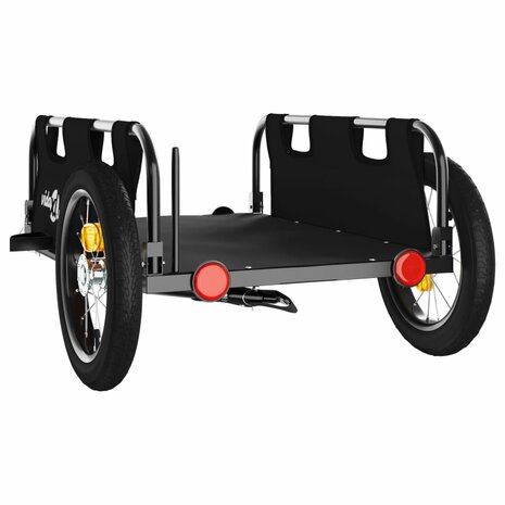 Fietstrailer oxford stof en ijzer zwart 7