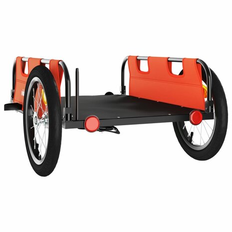 Fietstrailer oxford stof en ijzer oranje 7