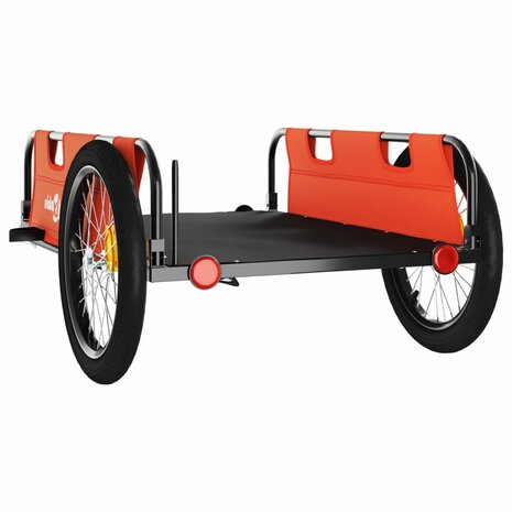 Fietstrailer oxford stof en ijzer oranje 7