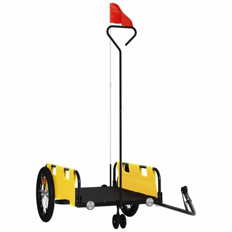 Fietstrailer oxford stof en ijzer geel 2