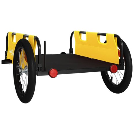 Fietstrailer oxford stof en ijzer geel 7