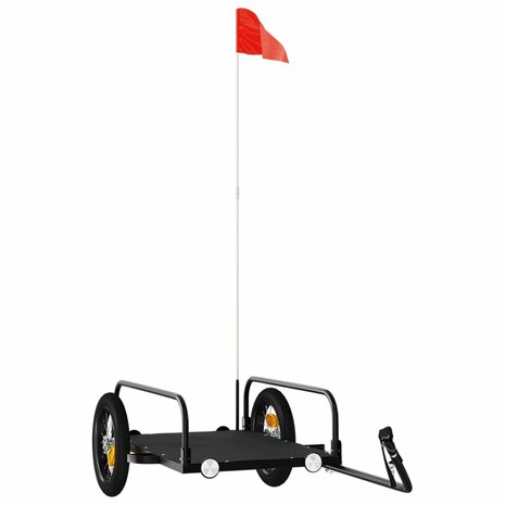 Fietstrailer 122x53x31 cm ijzer zwart 2