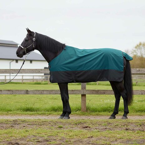 Paardendeken Donkergroen en Zwart 85 cm Polyester 1