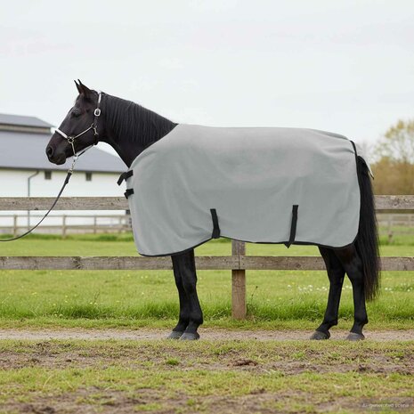 Paardendeken Volledig Lichtgrijs en Roze Polyester 1
