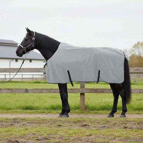 Paardendeken Volledig Lichtgrijs en Roze Polyester 1