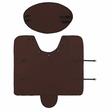Paardendeken Volledig Donkerbruin Polyester 6