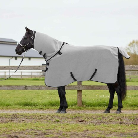 Paardendeken Volledig Lichtgrijs en Roze Polyester 1
