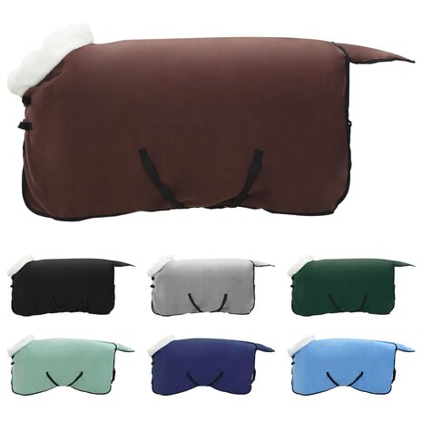 Paardendeken Volledig Donkerbruin 95 cm Polar fleece 2