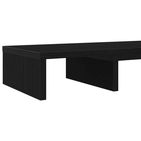 Monitorstandaard Verhoger Verstelbaar Zwart Eiken 80x24x10,5 cm 9