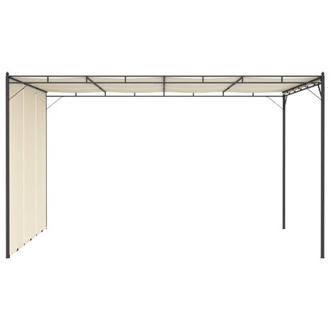 Tuinprieel met zijgordijn 4x3x2,25 m cr&egrave;me 3