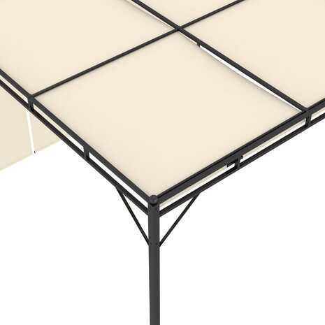 Tuinprieel met zijgordijn 4x3x2,25 m cr&egrave;me 7