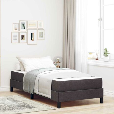 Boxspringbed met matras Donkerbruin 80 x 200 cm Stof 1