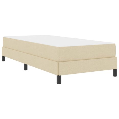 Boxspringbed met matras Cr&egrave;me 80 x 200 cm Stof 4