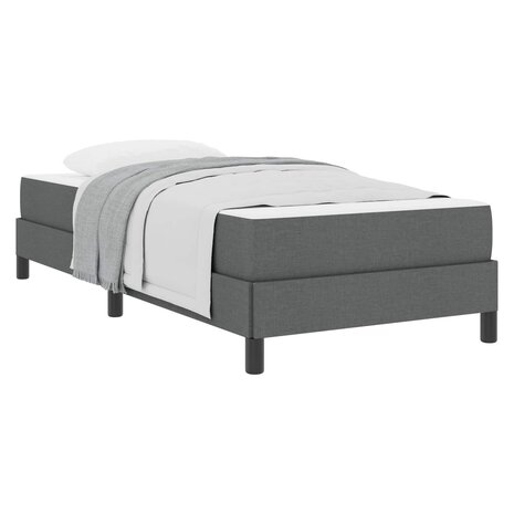 Boxspringbed met matras Donkergrijs 90 x 190 cm Stof 2