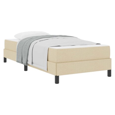 Boxspringbed met matras Cr&egrave;me 90 x 190 cm Stof 2