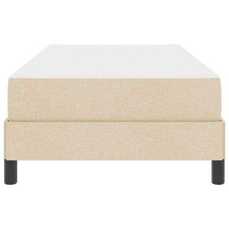 Boxspringbed met matras Cr&egrave;me 90 x 190 cm Stof 7