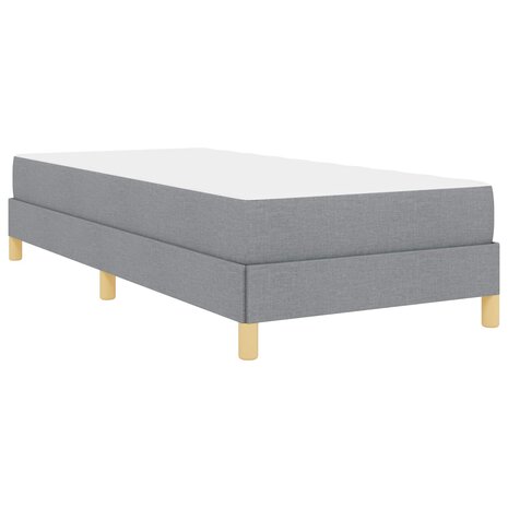 Boxspringbed met matras Lichtgrijs 90 x 190 cm Stof 9