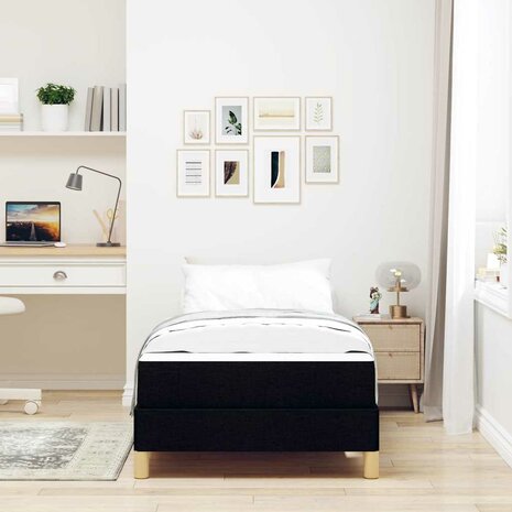 Boxspringbed met matras Zwart 90 x 190 cm Stof 3