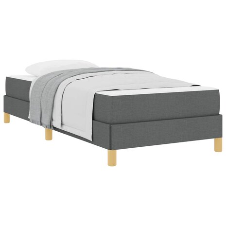 Boxspringbed met matras Donkergrijs 100 x 200 cm Stof 2