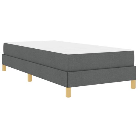 Boxspringbed met matras Donkergrijs 100 x 200 cm Stof 4