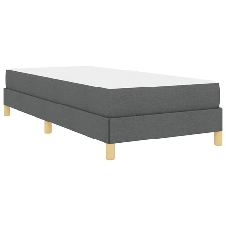 Boxspringbed met matras Donkergrijs 100 x 200 cm Stof 9