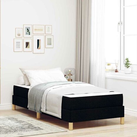 Boxspringbed met matras Zwart 100 x 200 cm Stof 1