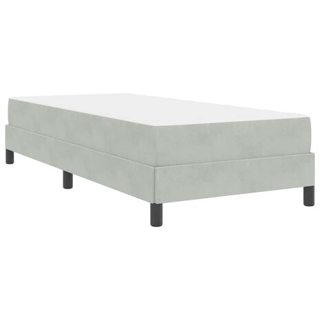 Boxspringbed met matras Lichtgrijs 80 x 200 cm Stof 9