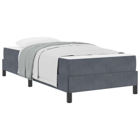 Boxspringbed met matras Donkergrijs 90 x 200 cm Stof 2