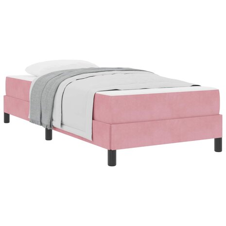 Boxspringbed met matras Roze 90 x 200 cm Stof 2