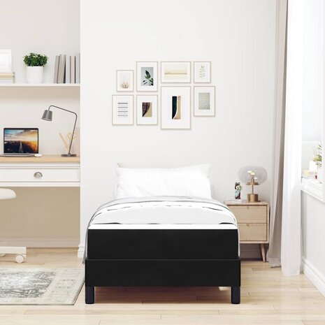 Boxspringbed met matras Zwart 100 x 200 cm Stof 3