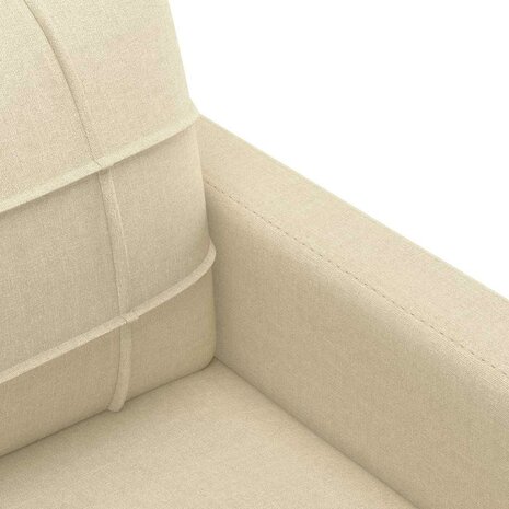 Driezitsbank 180 cm stof cr&egrave;mekleurig 6