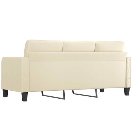 Driezitsbank 180 cm kunstleer cr&egrave;mekleurig 5
